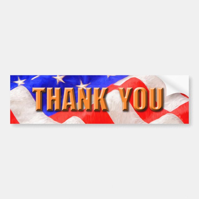 Thank You Bumper Sticker (Front)