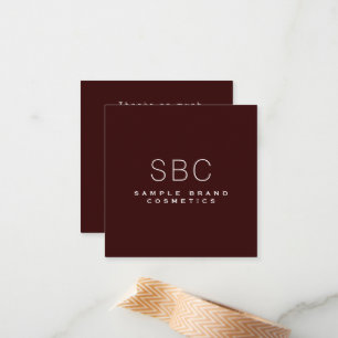Thank You Burgundy Wine Modern Minimal Cosmetics Card