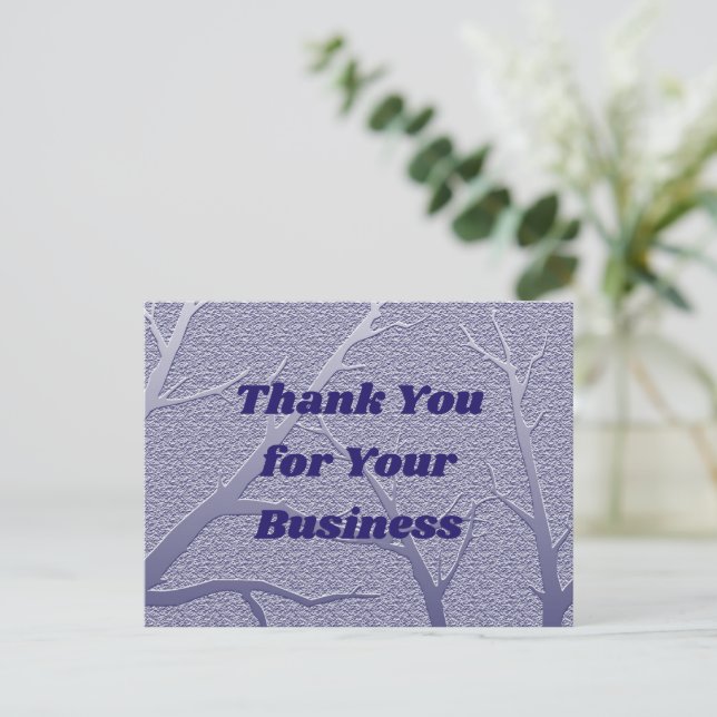Thank You Business Blue Customer Appreciation Postcard (Standing Front)