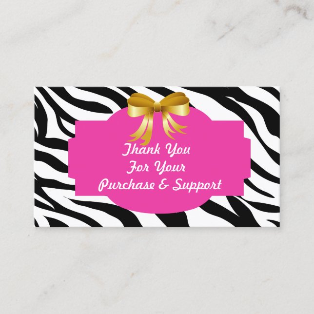 Thank you business card (Front)