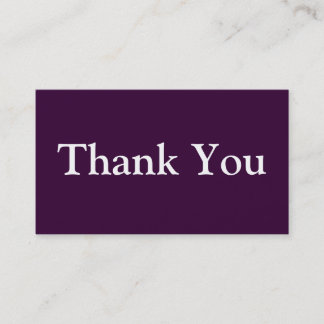 Thank You Business Cards Templates Purple