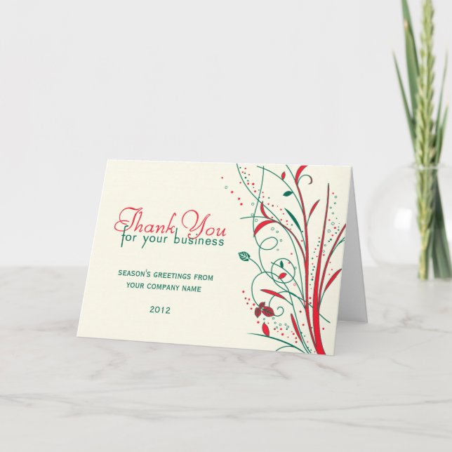 Thank You Business Christmas Card (Front)