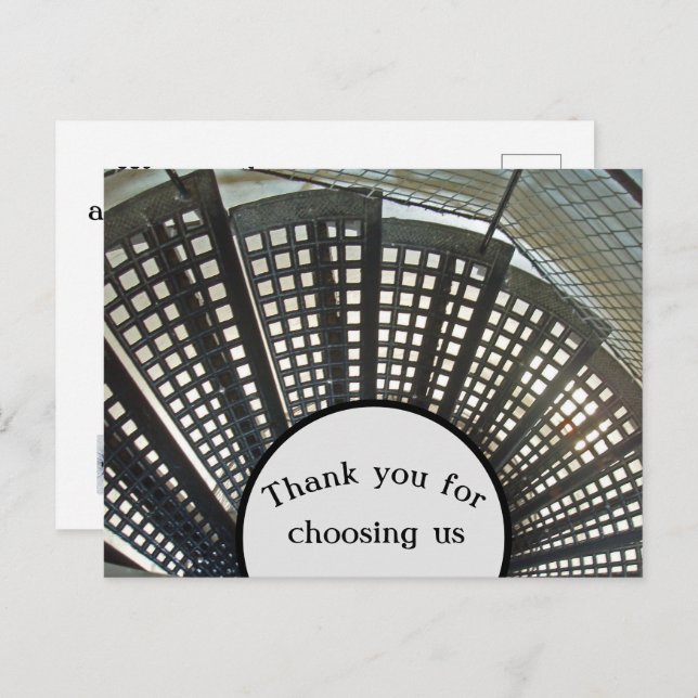 Thank You Business Customer Appreciation Unique Postcard (Front/Back)