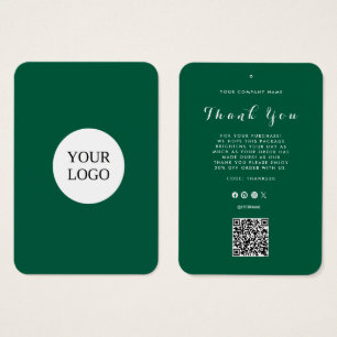 Thank You Business Logo QR Code Label Hang Tag