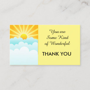 Thank You Business/Personal 100 pack, Sunrise Business Card