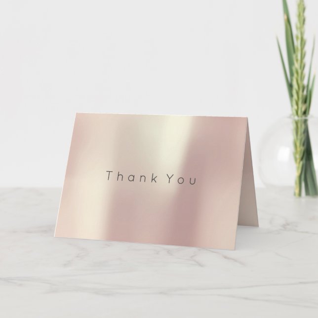 Thank You Business  Pink Rose Gold White Minimal (Front)