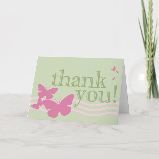 thank you : butterflies : card (Front)