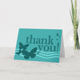 thank you : butterflies : card