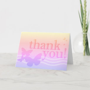 thank you butterflies card