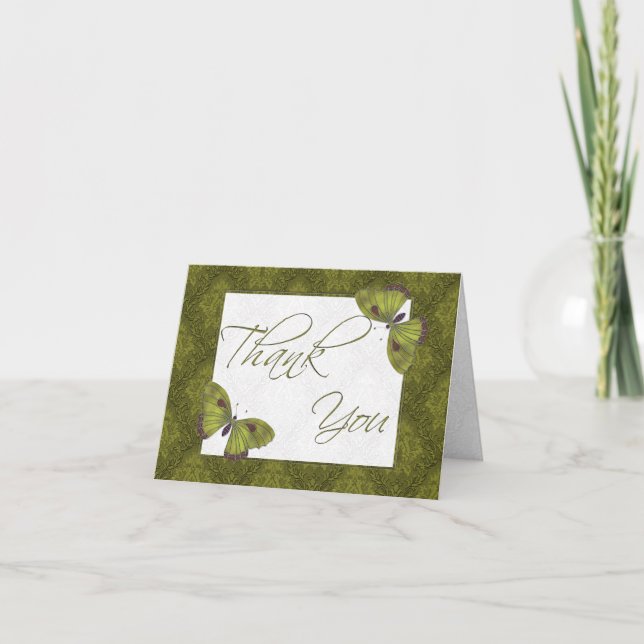 Thank You Butterfly Brocade green (Front)