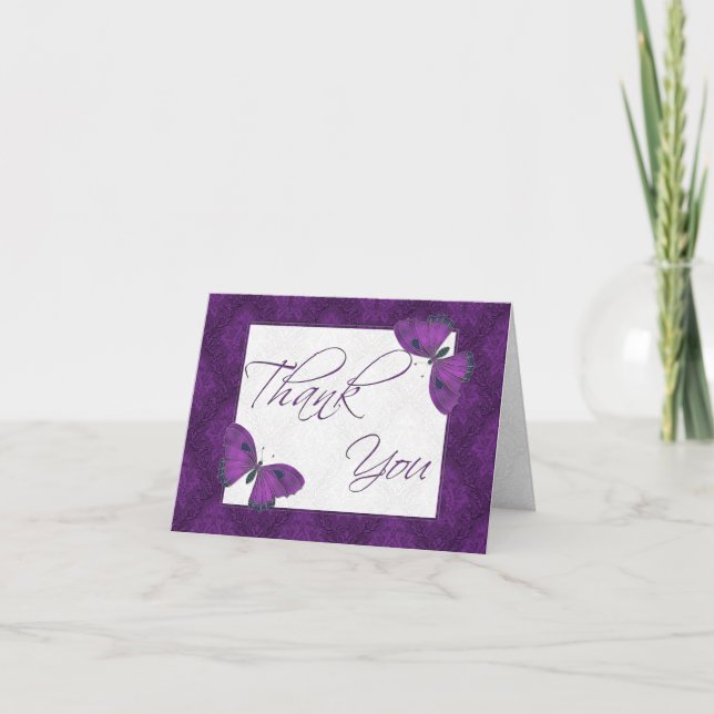 Thank You Butterfly Brocade Purple (Front)