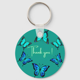 Thank You Butterfly Key Chain