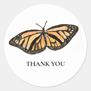 Thank You Butterfly Painting Insect Stickers