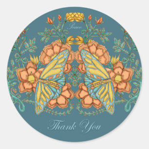 Thank you Butterfly Sticker