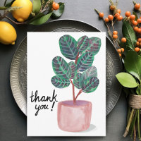 Thank you Calathea Prayer Plant Watercolor