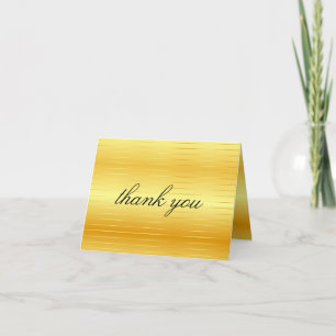 Thank You Calligraphed Script Faux Gold Template