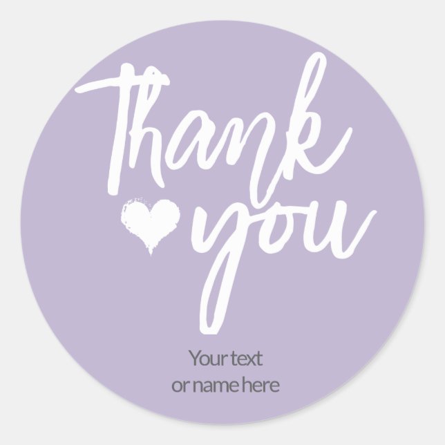 Thank you calligraphic sticker (Front)