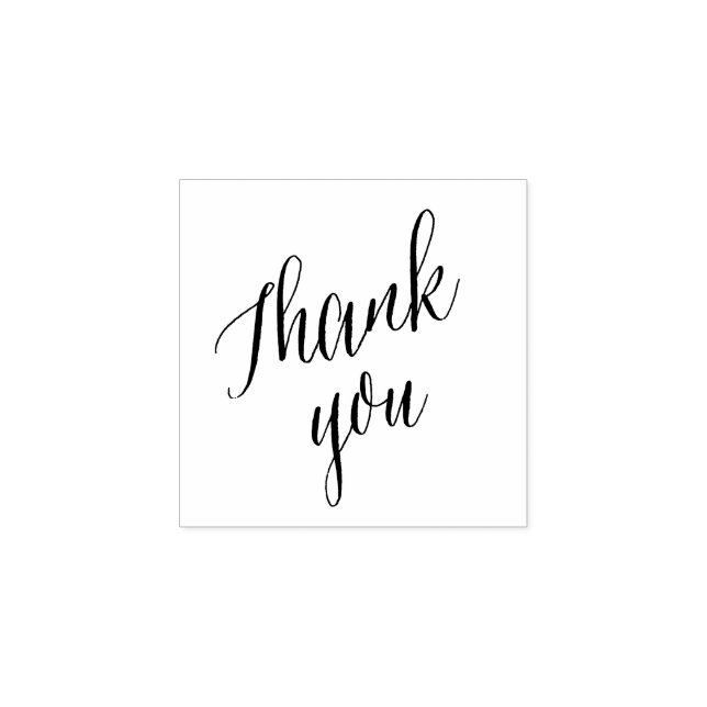 Thank you calligraphy rubber stamp (Imprint)