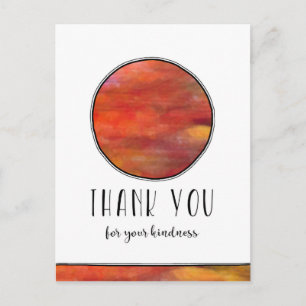 Thank you Calm and Colourful Artsy Circle Postcard