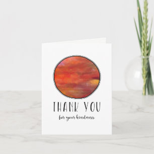 Thank you Calm and Colourful Round Card