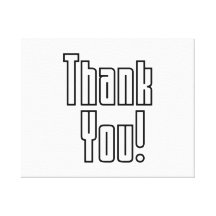 Thank You Canvas Prints