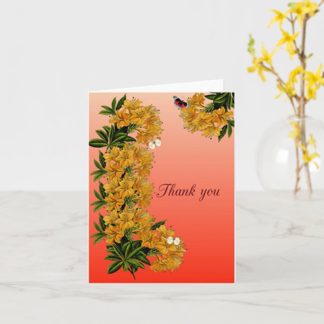 Thank you card (Yellow Flower)