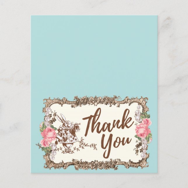 Thank You card -  Alice in wonderland (Front)