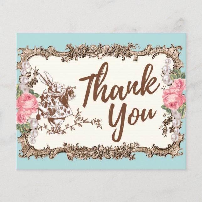 Thank You card -  Alice in wonderland (Front)