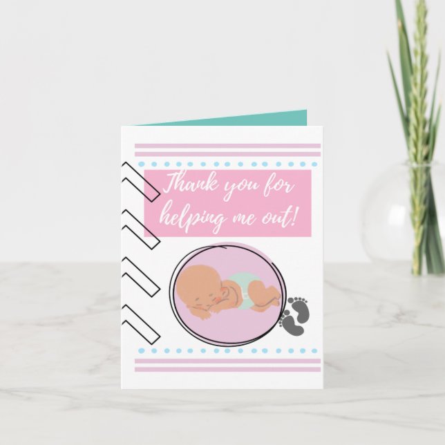 Thank You Card Baby for Doulas, Midwives, & Nurses (Front)