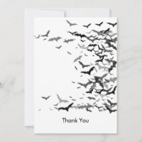 Thank You Card - Bats / Blank