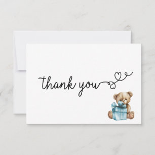 Thank You Card - Bearly Wait Baby Boy