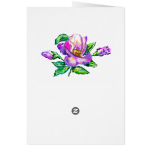 Thank You Card Beautiful Purple Flowers