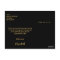 Thank you card birthday black gold bow
