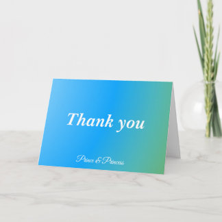 Thank You Card - Blue and Teal Gradient