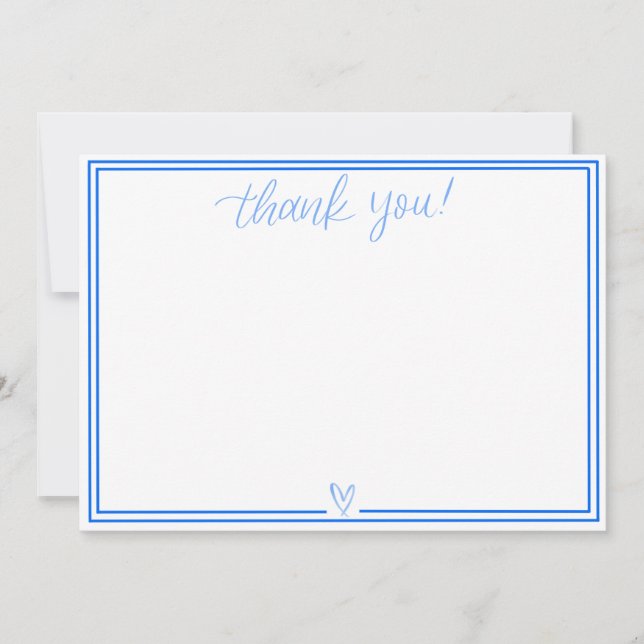 Thank You Card (Bright Blue) (Front)