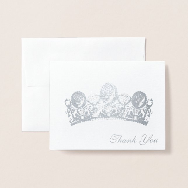 Thank You Card-Crown Foil Card (Front With Envelope)