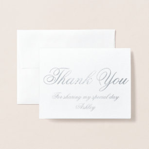 Thank You Card-Custom Name Foil Card