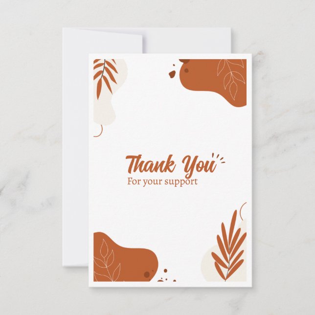 Thank you card customizable design (Front)