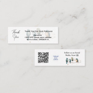 Thank You Card Discount Code QR  Packaging Insert 