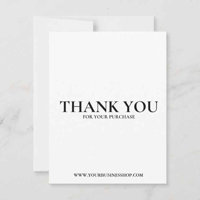 THANK YOU CARD, EDITABLE, PRINTABLE BUSINESS CARD (Front)