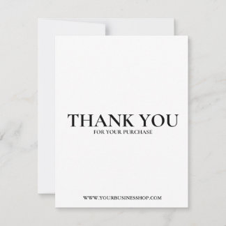 THANK YOU CARD, EDITABLE, PRINTABLE BUSINESS CARD