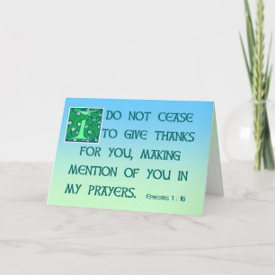 Thank You Card Ephesians 1:16