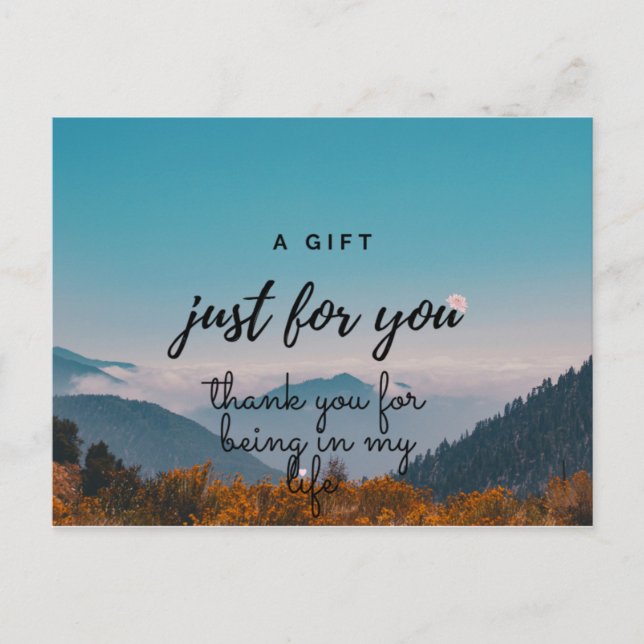 thank you card. family friends and love card. postcard (Front)