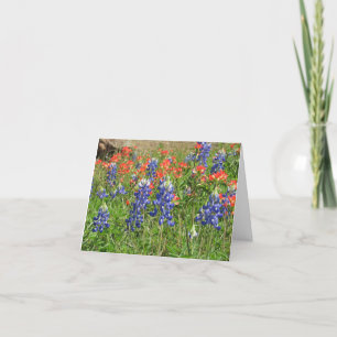 Thank you card featuring Texas Bluebonnets