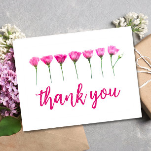 Thank You Card – Floral Design for 65th Birthday