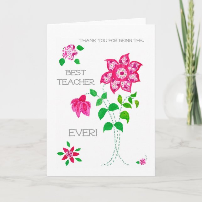 Thank You Card for a Teacher (Front)