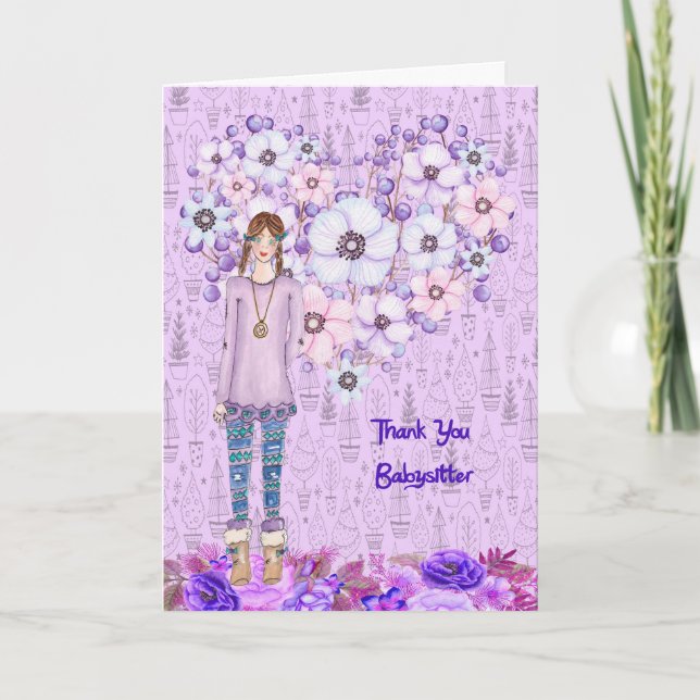 Thank You Card for Babysitter (Front)