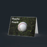 Thank You Card For Baseball Coach<br><div class="desc">Say THANKS to your baseball coach by sending this unique and personalized greeting card</div>