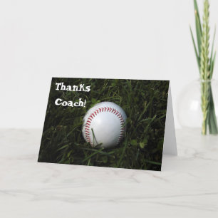 Thank You Card For Baseball Coach