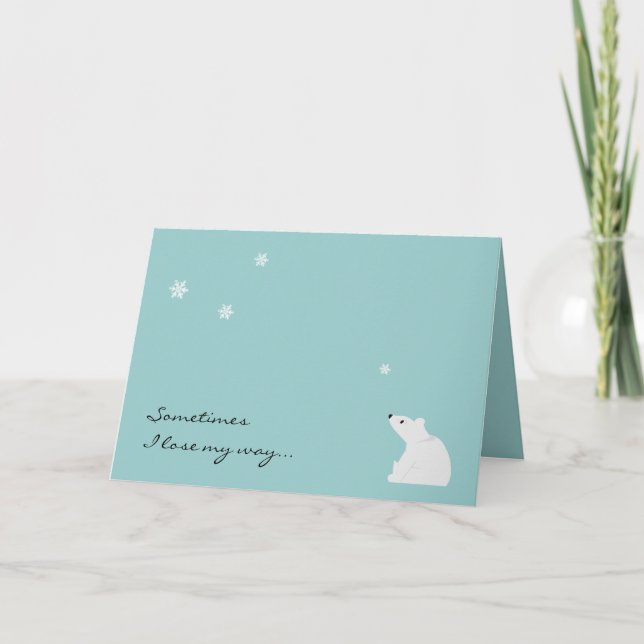 Thank You Card for Dad: Polar Bear (Front)